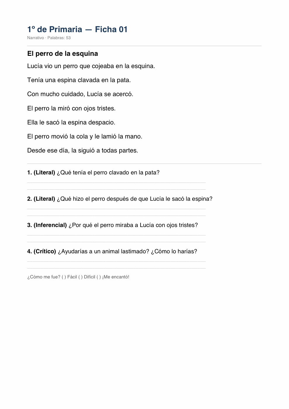 Cuaderno del niño, 1er grado